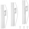 Feather Flag Pole Kit 15FT,3Pack Heavy Duty Aluminum Swooper Flag Pole with Ground Stake and Bearing Ring, Wind Resistant up to 40 MPH, Perfect for Outdoor Business Advertising Flags - Thumbnail 1