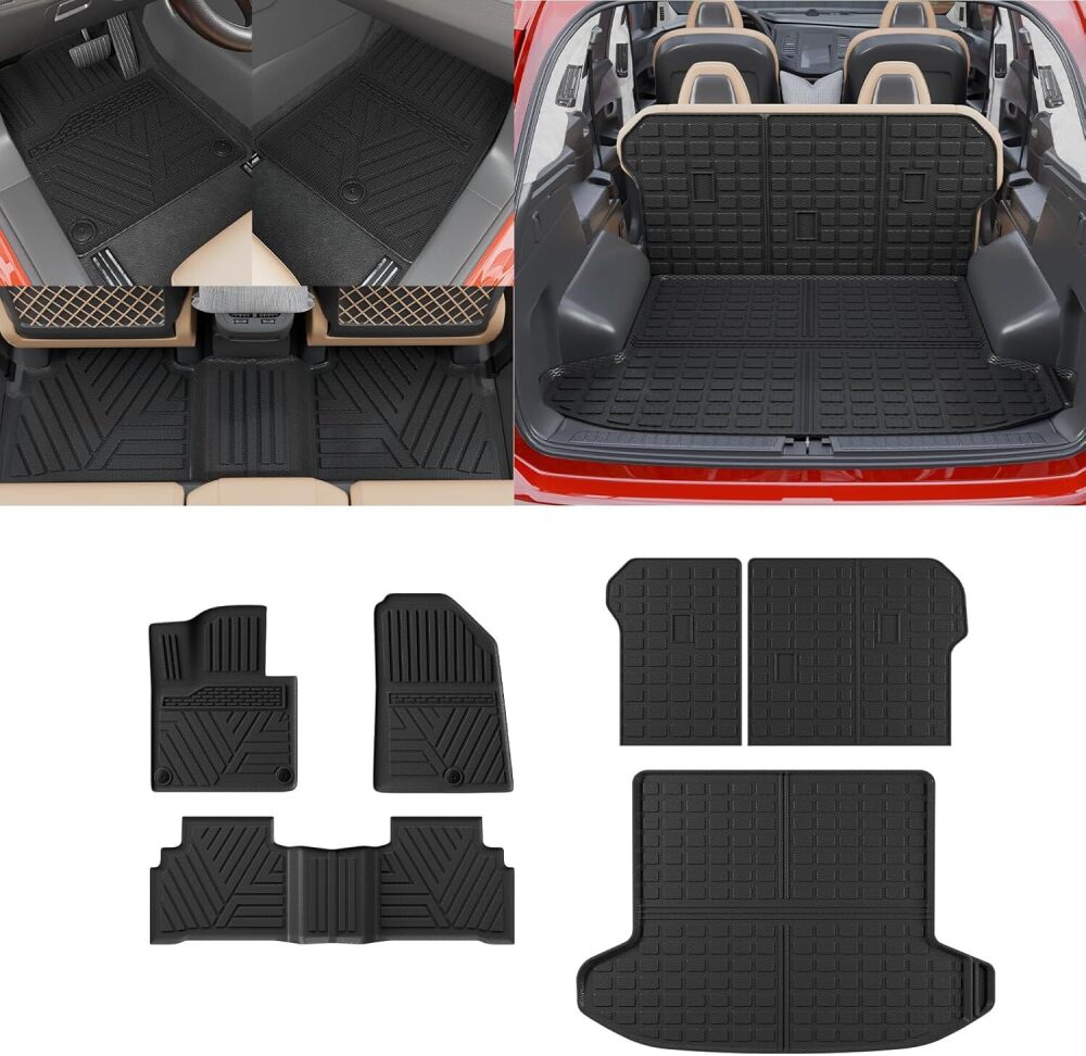 Floor Mats Compatible with 2023-2026 Kia Sportage Cargo Mat Cargo Liner TPE All Weather Back Seat Cover Protector 2025 Sportage Accessories (Trunk Mat+Backrest Mats+Floor Mats) - Image 1 - Lot 470