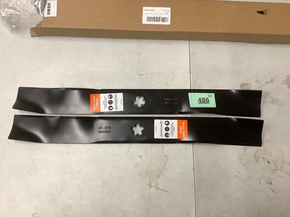 134149 Mulching Blades for Craftsman 42 inch Mower Blade LT2000 LT1000 YS4500 Replace 422719 532134149 Husqvarna Poulan Pro 42'' Deck Riding Lawn Mower 5 Point Star (2 Pack) - Image 2 - Lot 486