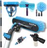 24ft IGADPole Washing Kit: Water-fed Brush, Cobweb Duster and 10” Squeegee and Soap Dispenser, with 6-Stage Telescoping Pole 5-24ft Pole - Thumbnail 1
