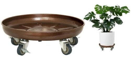 Plant Saucer 14" Rolling Plant Caddy Rolling Plant Stand with Wheels – Heavy Duty Metal, Locking, Sturdy, Rust-Resistant Finish, and Easy to Move, 390 lb Capacity - Lot 7865