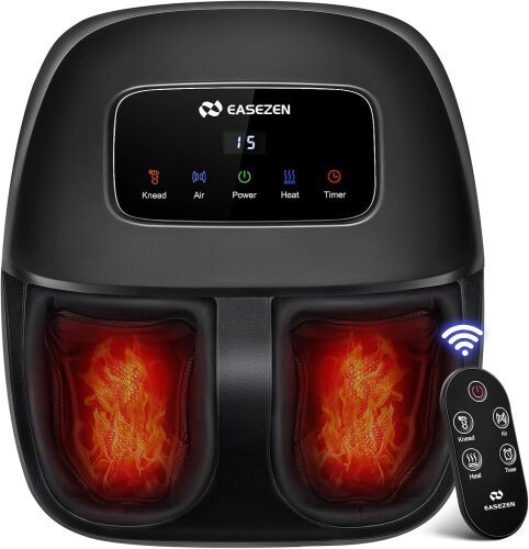 Foot Massager Machine with Heat, Shiatsu Foot Massager with Wireless Control, 2026 Upgraded Deep Kneading, for Plantar Fasciitis, Neuropathy, Birthday Gifts for Women Mom Men Dad, Up to Foot Size 14 - Lot 7867