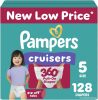 Pampers Diapers - Cruisers 360 - Size 5, 128 Count, Babyproof up to 100% Leakproof Pull-On Diaper - Thumbnail 1