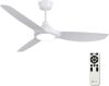 52 Inch Ceiling Fans with Lights and Remote Control, Modern Ceiling Fan White 3 Blade Indoor for Master Bedroom Living Room, 6 Speed Quiet Reversible DC Motor - Thumbnail 1