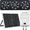 25W Solar Powered Exhaust Fan Kit with 12000mAh Lithium Battery - Thumbnail 1