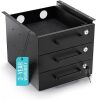 Under Desk Drawer Slide-Out - Lockable Metal Storage Drawers with Cable Management for Office & Home (Triple, Non-Bracketed) - Thumbnail 1