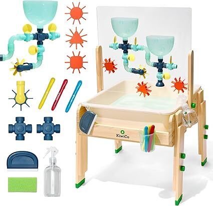 KiwiCo Water and Sand Sensory Table - 26 Accessory Pieces for Toddlers Gifts for Ages 3+ - Lot 590