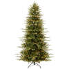 7.5ftPre-Lit Artificial Aspen Slim Noble Fir Christmas Tree w/ Metal Stand - Thumbnail 1