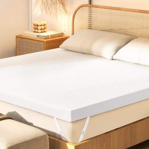 3 Inch Memory Foam Mattress Topper Full Size, 2 Inch Cooling Egg Crate Gel Memory Foam Plus 1 Inch High Density Gel Bed Topper - Lot 615