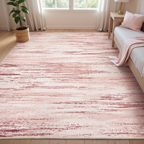 tchdio Pink Rug-6x9 Area Rugs for Living Room, Ultra Soft Washable Rugs for Bedroom Non Slip Nursery Rug, Kids Rug Playroom Carpet for Bedroom,Pink - Lot 660