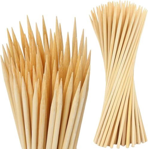 100 PCS 3FT Bamboo Plant Stakes 6.3mm Thick – 36-Inch Bamboo Sticks for Plants, Tomatoes, Beans, Climbing Plants – Smores Sticks & Marshmallow Sticks for Fire Pit and Campfire - Lot 695