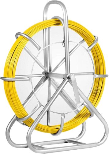 Fish Tape Fiberglass Reel Wire Cable Running Rod Duct Rodder Fishtape Puller 6mm (6mm) - Lot 616