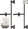 QWORK 36" Trailer Swing Door Hinged Cam Bar Lock for Enclosed Trailer Door Latch, RV Hauler Fold Down Door, Black, 2 Pack - Thumbnail 1