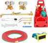 MIU-1516 Portable Oxygen Acetylene Torch Kit with Gas Tank, Professional Brazing Welding Cutting Torch Set Durable Metal ABS Design with Gauge Ideal for DIY Welding Projects and Metalwork - Thumbnail 1