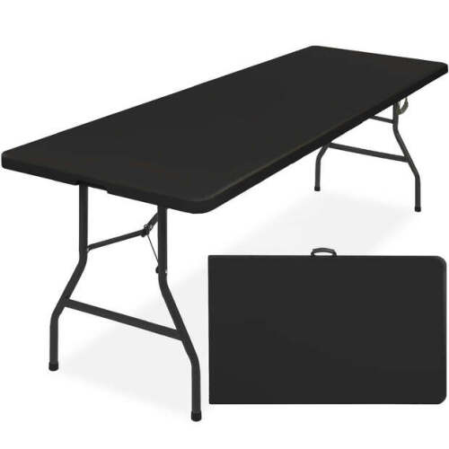 Portable Folding Plastic Dining Table w/ Handle, Lock - 8ft - Lot 629