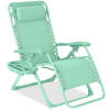 Monochromatic Zero Gravity Patio Chair Recliner w/ Side Tray, Headrest - Thumbnail 1