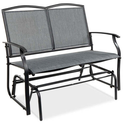 2-Person Patio Loveseat Swing Glider, Bench Rocker w/ Armrests - Lot 775