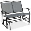 2-Person Patio Loveseat Swing Glider, Bench Rocker w/ Armrests - Thumbnail 1