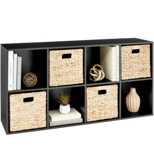 8-Cube Bookshelf, 11in Storage Display w/ Removable Panels, Customizable - Lot 790