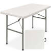 Portable Folding Plastic Dining Table w/ Handle, Lock - 4ft - Thumbnail 1