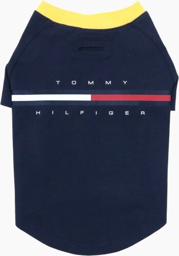 Tommy Hilfiger Core Dog Tee, Desert Sky/Warm Yellow, X-Small - Lot 741