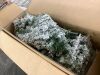 7.5' Pre-Lit Snow Flocked Artificial Pine Christmas Tree w/ Warm White Lights - Thumbnail 2