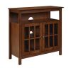 Convenience Concepts Big Sur 36 in. Dark Walnut Wood TV Stand Fits TVs Up to 40 in. with Storage Doors - Thumbnail 1