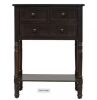 Harper & Bright Designs 24 in. Espresso Standard Rectangle Wood Console Table with 3-Drawers - Thumbnail 1