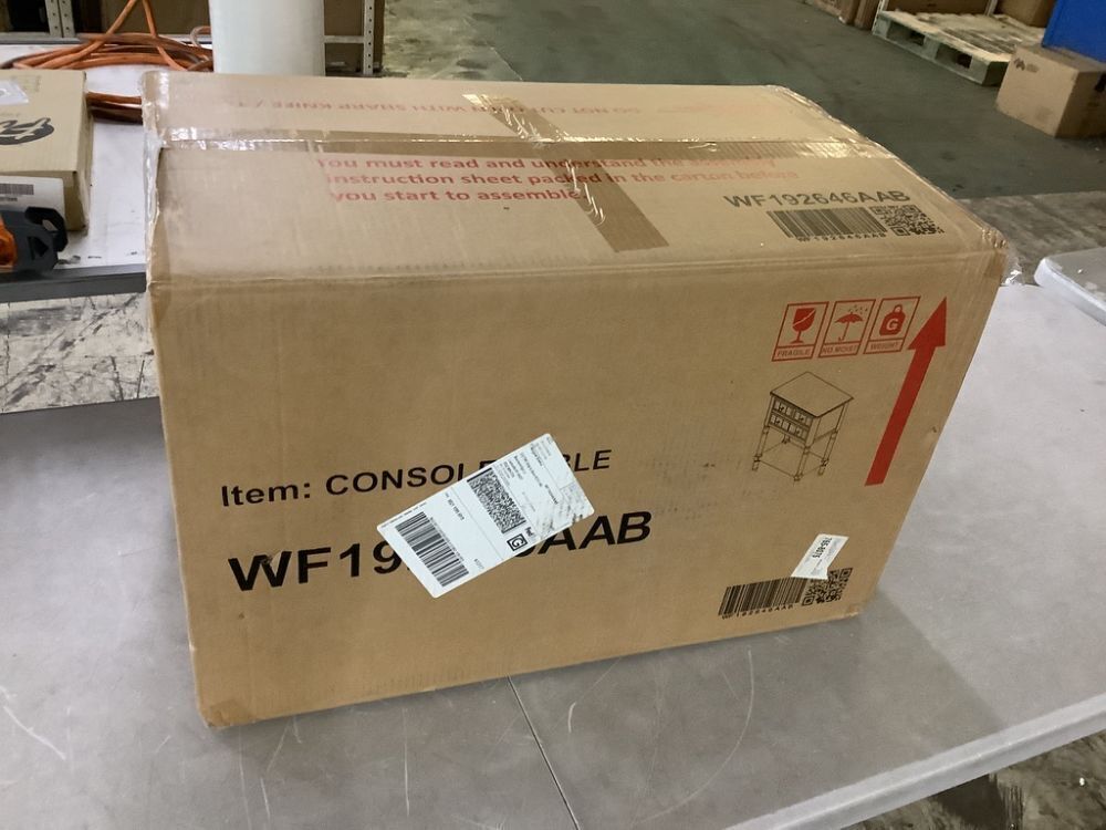 Harper & Bright Designs 24 in. Espresso Standard Rectangle Wood Console Table with 3-Drawers - Image 2 - Lot 72JF