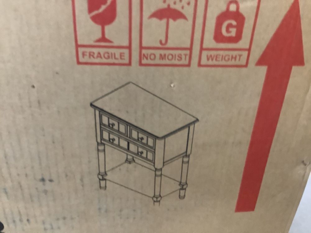 Harper & Bright Designs 24 in. Espresso Standard Rectangle Wood Console Table with 3-Drawers - Image 3 - Lot 72JF