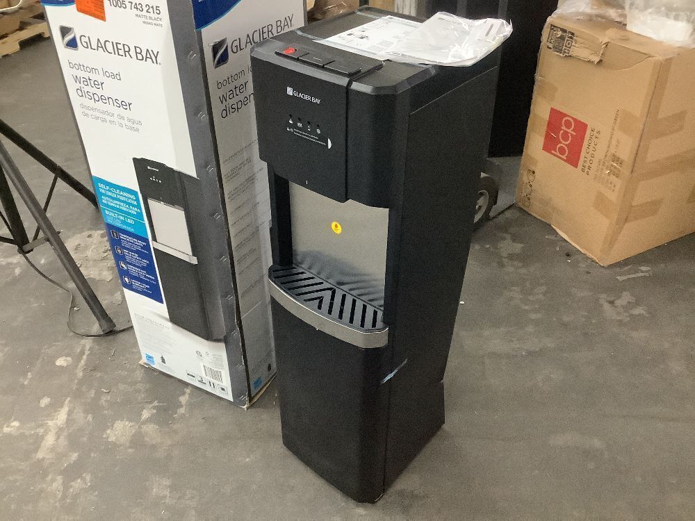 Glacier Bay Matte Black and Stainless Steel Bottom Load Water Dispenser - Dented - Image 3 - Lot 106JF