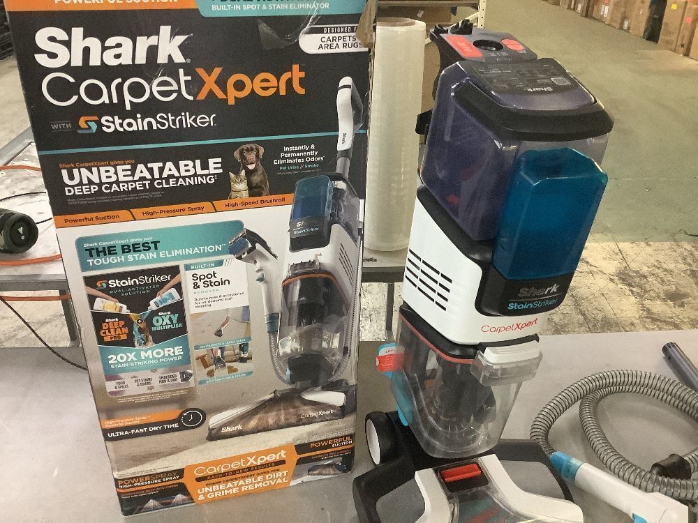 Shark CarpetXpert Upright Deep Carpet Cleaner Corded with StainStriker and Shampooer for Pets in Gray - Image 2 - Lot 143JF