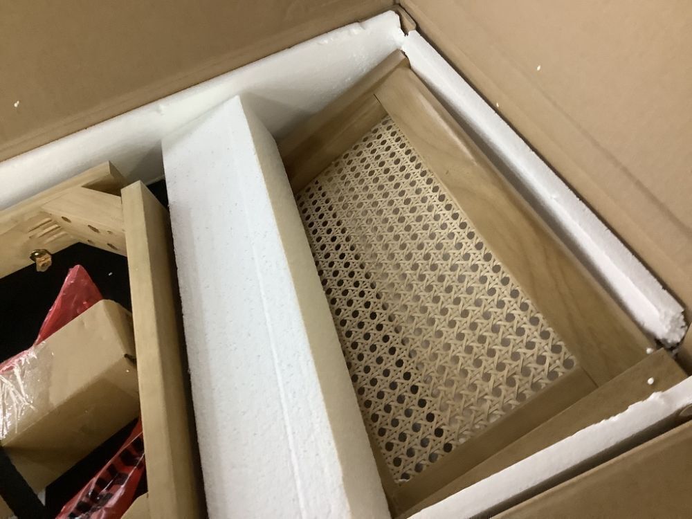 Brentwood Oak Cane Back Armless Chair - Image 3 - Lot 146JF