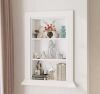 FUFU&GAGA White 27.3 in. H Built in Cabinet Wall Niche, 3-Tier Display Shelf - Thumbnail 1