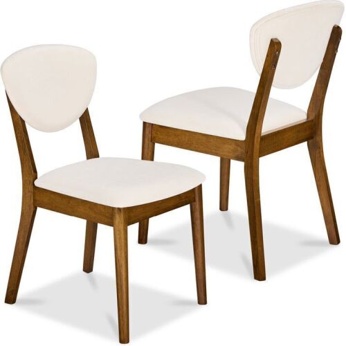 2-Piece Mid-Century Modern Wood &Upholstered Dining Chair Set - Lot 162