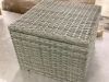 Set of 2 Wicker Ottomans, Multipurpose w/ Removable Cushions, Steel Frame - Thumbnail 2