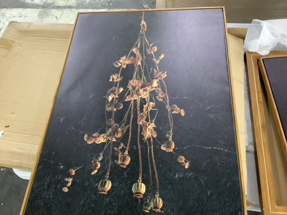 Floral Framed Canvas Wall Art Set 36" x 24" - Image 5 - Lot 171