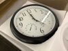 Infinity Instruments 24 Inch Classic Black Wall Thermometer Clock - Thumbnail 2