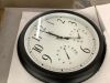 Infinity Instruments 24 Inch Classic Black Wall Thermometer Clock - Thumbnail 4