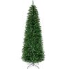 12' Unlit Spruce Pencil Christmas Tree w/ Folding Metal Base - Thumbnail 1