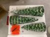 Set of 3 Pre-Lit Ceramic Tabletop Christmas Trees - Thumbnail 3
