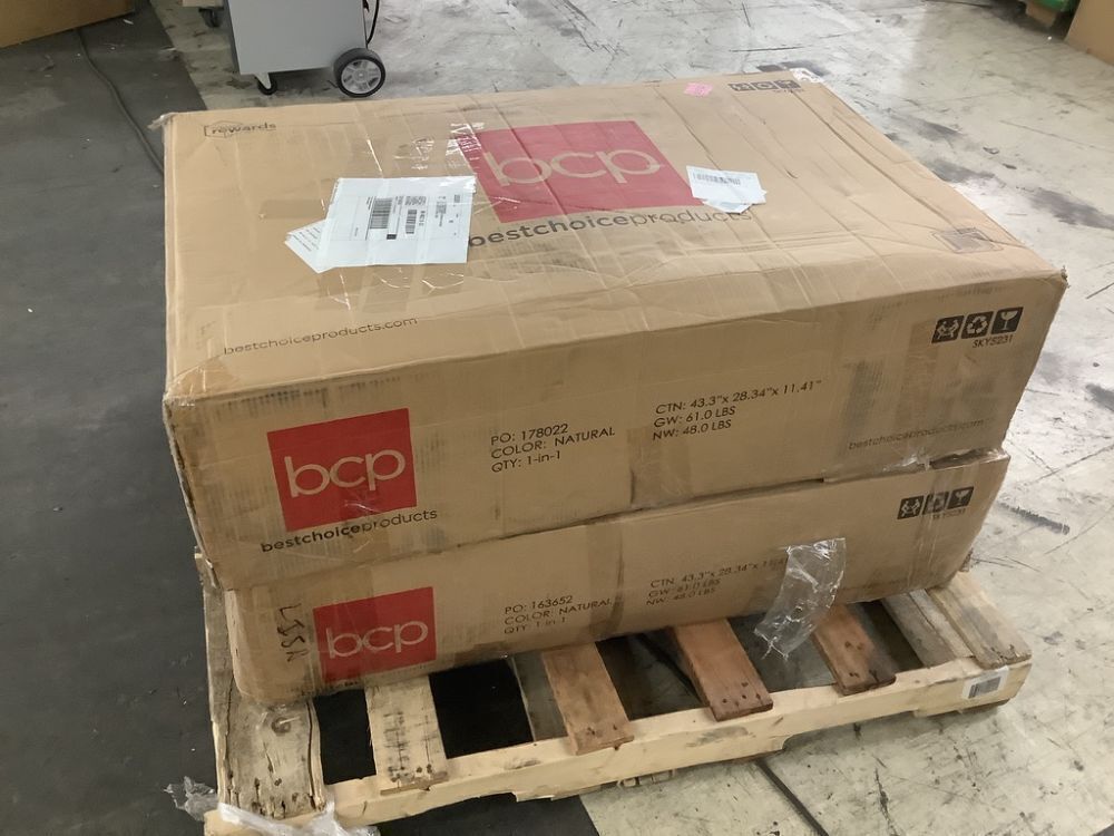 Lot of (2) Adjustable Acacia Wood Chaise Lounge Chair w/ Side Table, Wheels, 79x26in - Uninspected - Image 1 - Lot 222