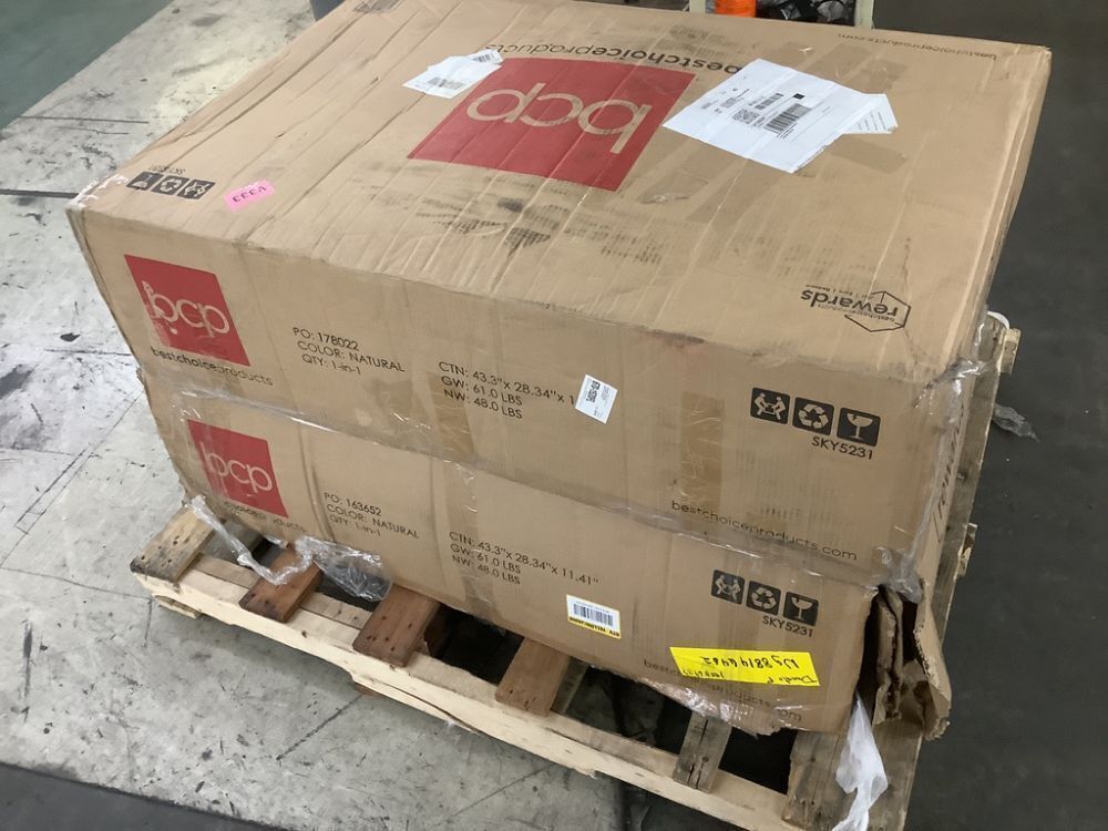 Lot of (2) Adjustable Acacia Wood Chaise Lounge Chair w/ Side Table, Wheels, 79x26in - Uninspected - Image 3 - Lot 222