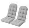 CLOUDFLY 51 in. x 20 in. 2-Piece Comfort Patio Seating Cushions in Light Gray with Fade-Resistant - Thumbnail 1