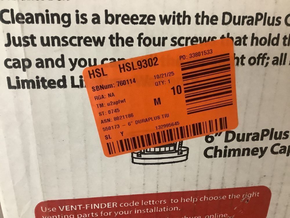 DuraVent DuraPlus All-Fuel Chimney 6in. Diameter Chimney Cap - Image 5 - Lot 227JF