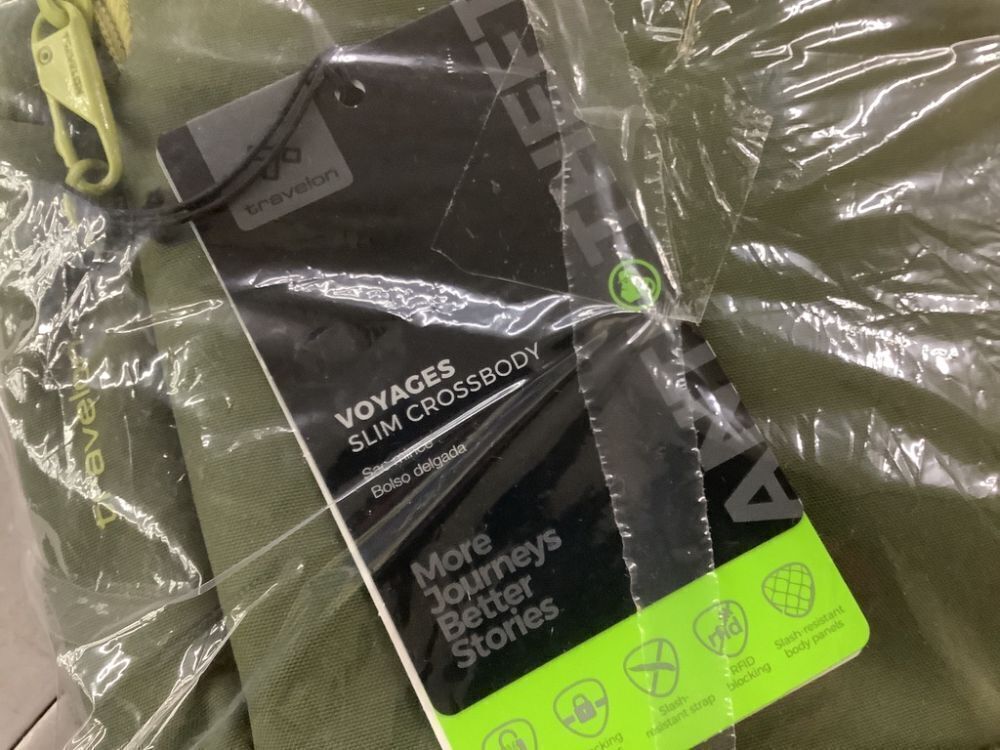 Travelon Anti-Theft Olive The Voyages Slim Crossbody Tote Bag - Image 4 - Lot 232JF