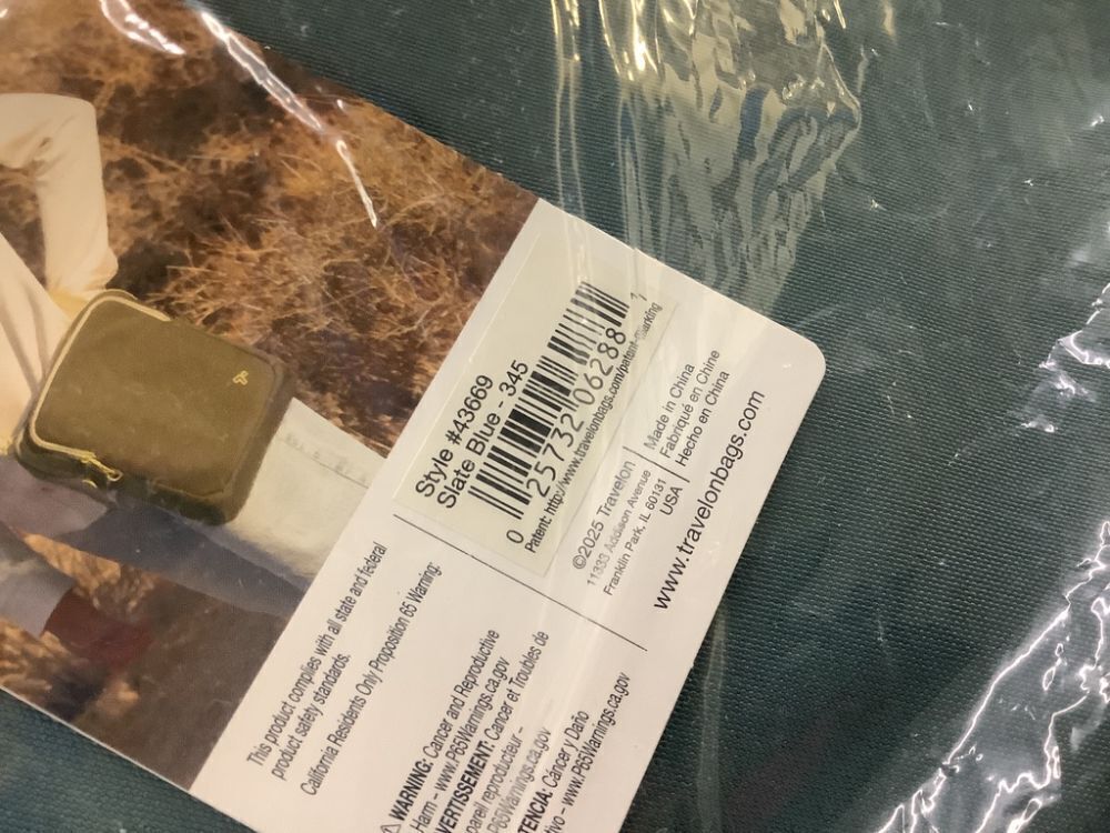 Travelon Anti-Theft Slate Blue The Voyages Slim Crossbody Tote Bag - Image 3 - Lot 234JF