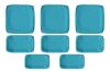 8-Piece 25.6 in. Outdoor Replacement Lounge Cushion Covers Lake Blue - Thumbnail 1