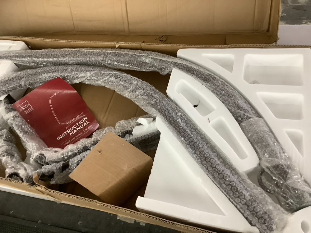 Curved Hanging Hammock C-Stand w/ All-Weather, Steel Frame - Stand Only - Image 3 - Lot 264