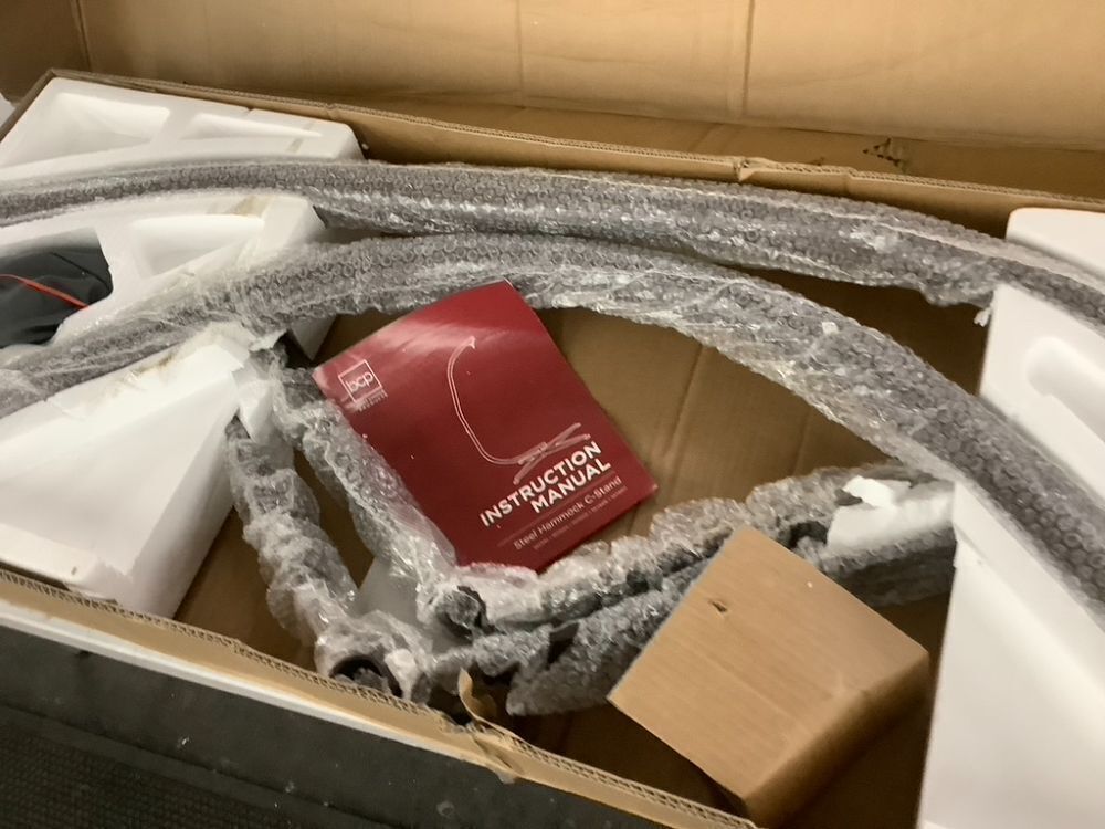 Curved Hanging Hammock C-Stand w/ All-Weather, Steel Frame - Stand Only - Image 4 - Lot 264